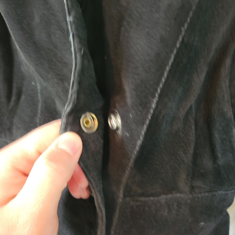 Wilsons Leather‎ Vintage Suede Cropped Jacket Black Size Extra Small - Picture 7 of 11